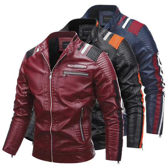 Motorcycle Leather Coat For Men Autumn And Winter New Men - keithfowlerclothing