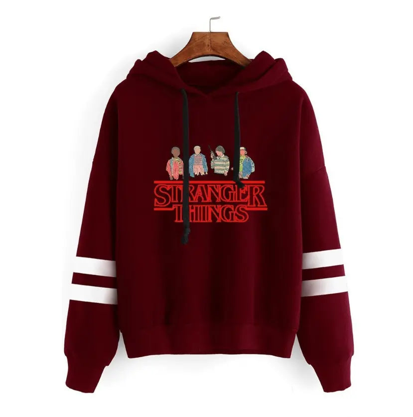Stranger Things Striped Hoodies keithfowlerclothing