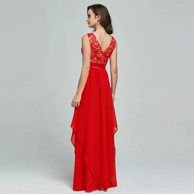 Lace spliced chiffon dress - keithfowlerclothing