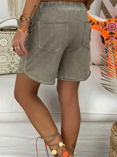 Ladies Cotton Washed Shorts - keithfowlerclothing