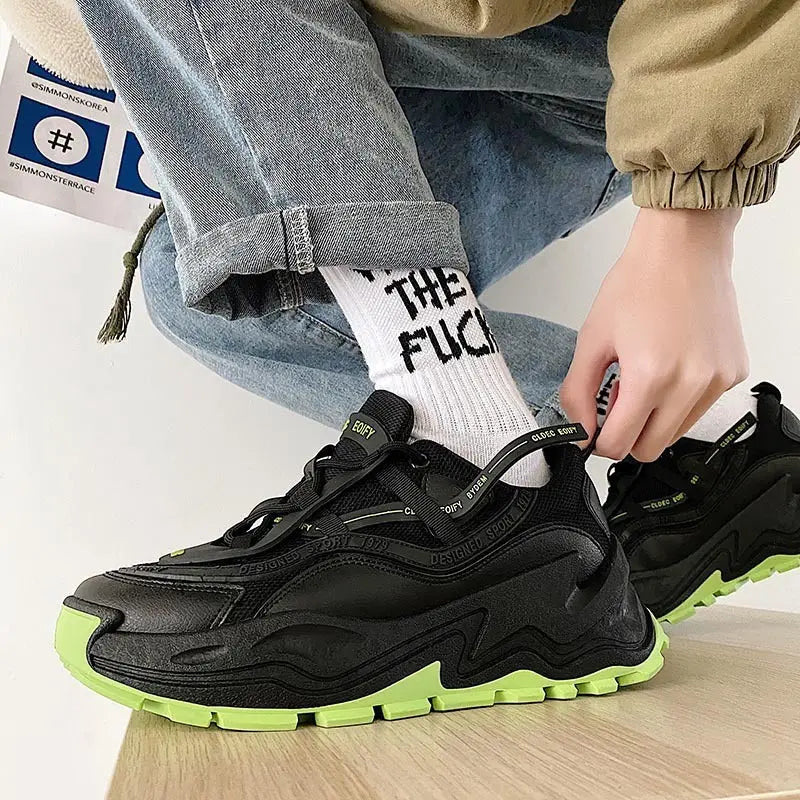 Korean Retro Thick-Soled Fashion Running Shoes for Men - keithfowlerclothing