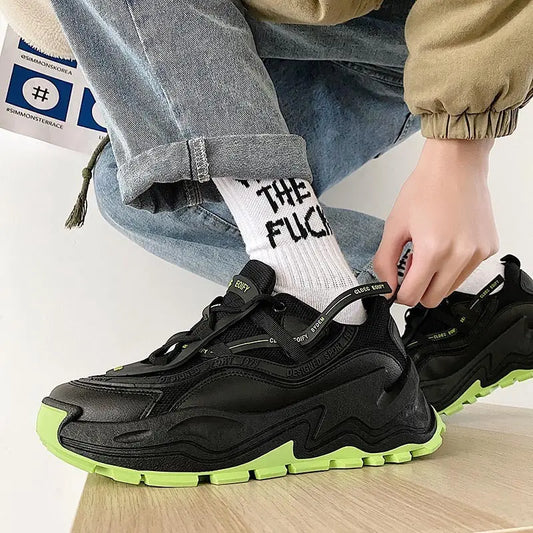 Korean Retro Thick-Soled Fashion Running Shoes for Men - keithfowlerclothing