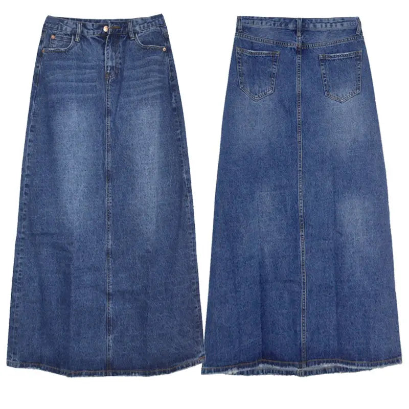 Wear Frayed Long Skirts Women's Long Skirts Denim Skirts - keithfowlerclothing