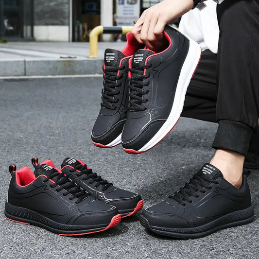 Stylish Leather Casual Running Shoes for Men - keithfowlerclothing