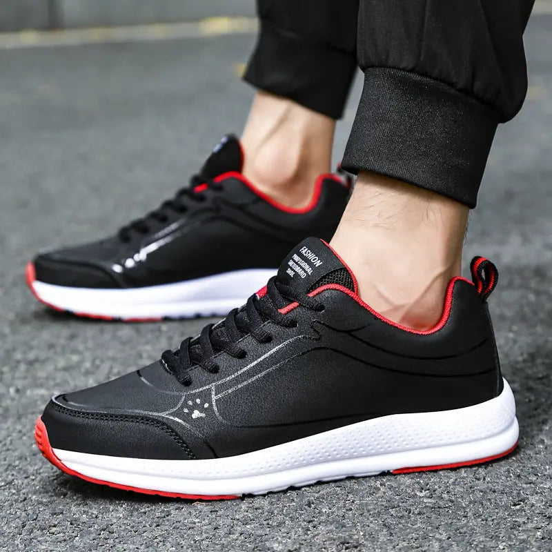 Stylish Leather Casual Running Shoes for Men - keithfowlerclothing