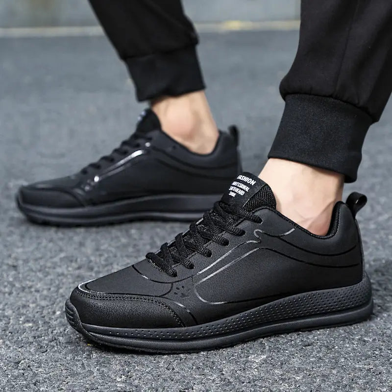 Stylish Leather Casual Running Shoes for Men - keithfowlerclothing