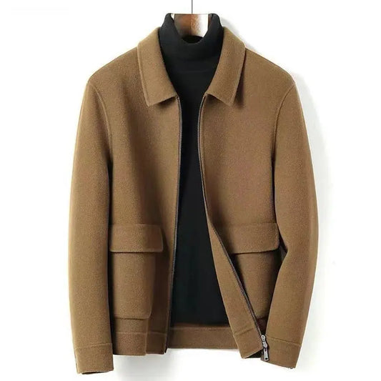 Men's Coat Thickened Double-sided Woolen Lapel Casual Woolen Coat - keithfowlerclothing