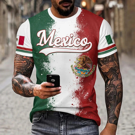 Eagle And Snake T-shirt Loose Round Neck Men's Short Sleeve T-shirt - keithfowlerclothing