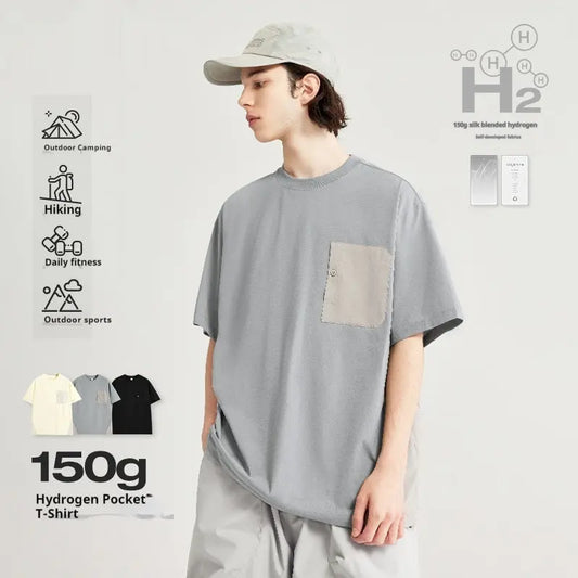 Hydrogen Pocket T-shirt - Lightweight Self-developed Fabric for Outdoor Adventures - keithfowlerclothing