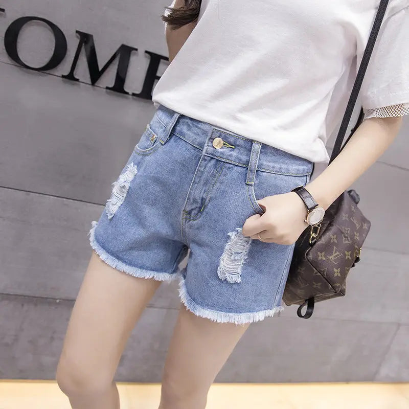 Ladies Fashion Denim Shorts - keithfowlerclothing
