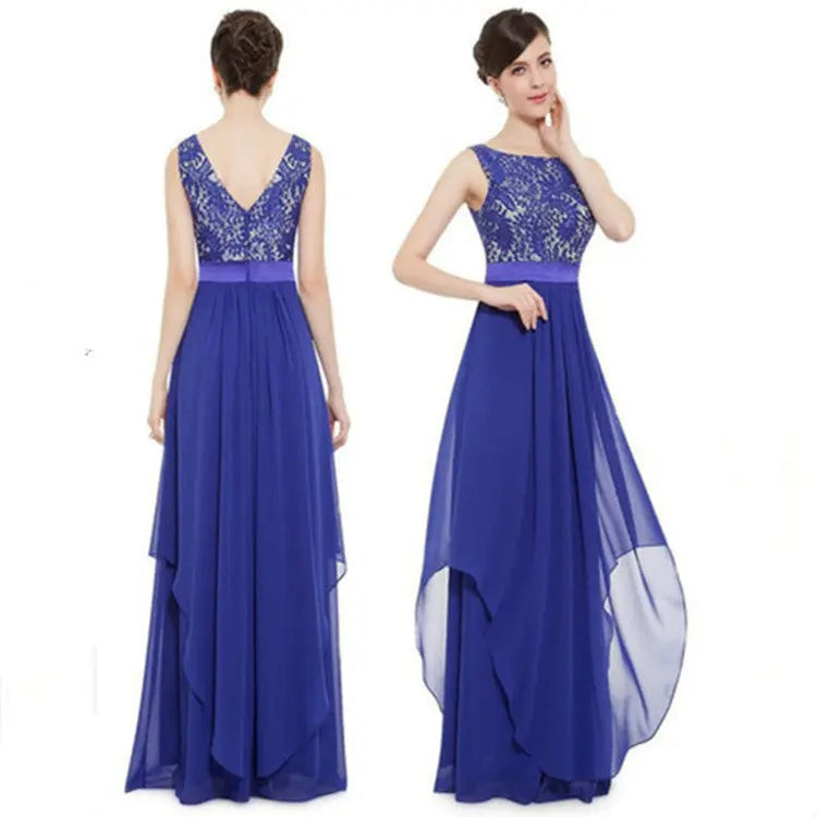 Lace spliced chiffon dress - keithfowlerclothing