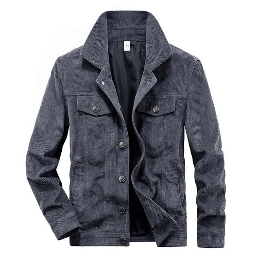 Vintage Corduroy Men's Spring And Autumn Thin Jacket - keithfowlerclothing