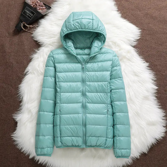 Lightweight Down Jacket Women's Hooded Short Slim-fit Lightweight Jacket - keithfowlerclothing