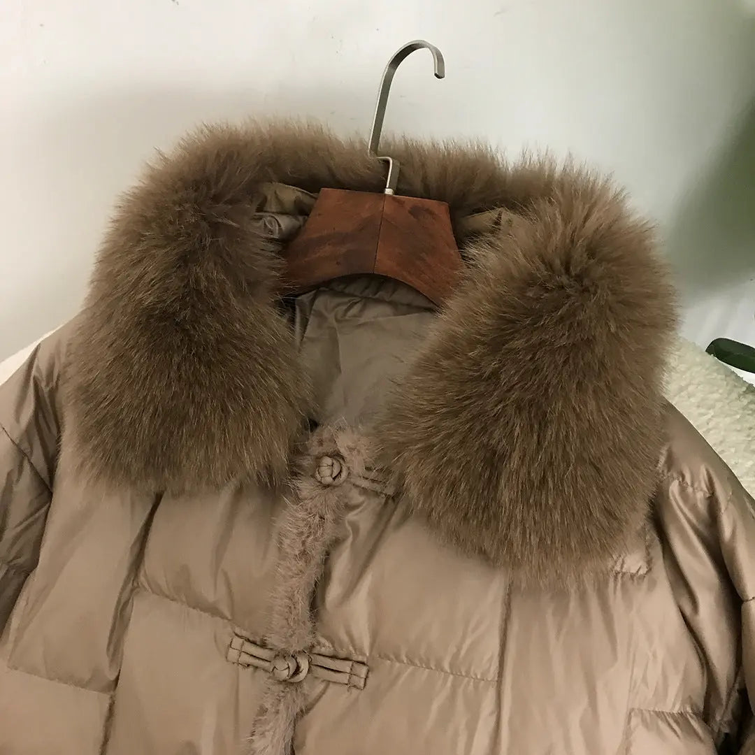 Down Jacket Short Loose Fashion Retro Patchwork Coat - keithfowlerclothing