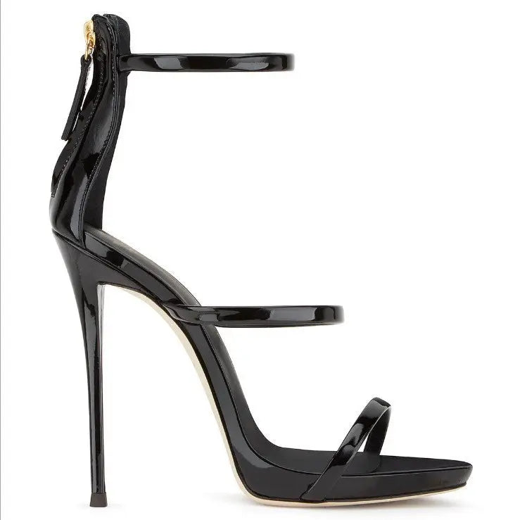 Catwalk High Heels with Elegant Ankle Straps - keithfowlerclothing