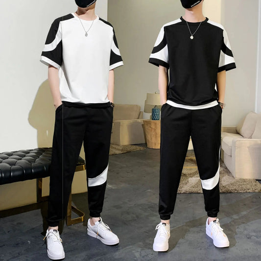 Summer Short-sleeved T-shirt Men's Casual Suit - keithfowlerclothing
