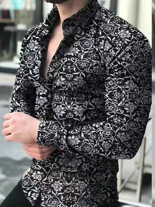 Floral Print Slim Fit Casual Shirt - keithfowlerclothing