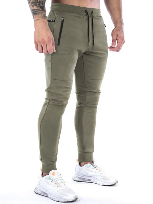 Men's fitness sports back hanging towel feet training pants - keithfowlerclothing