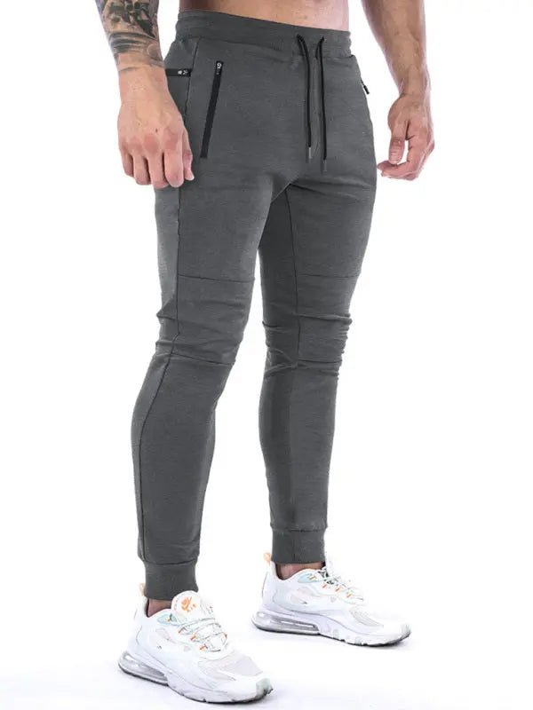Men's fitness sports back hanging towel feet training pants - keithfowlerclothing