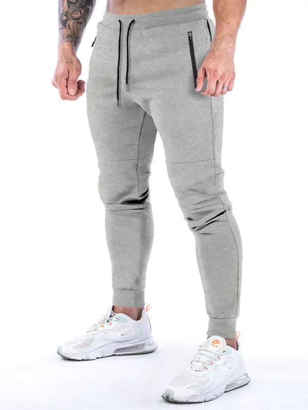 Men's fitness sports back hanging towel feet training pants - keithfowlerclothing