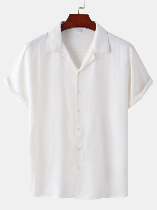 Spring and summer new men's casual button street trendy short-sleeved shirt - keithfowlerclothing