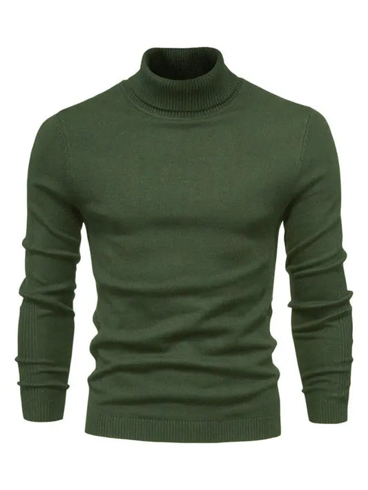 Turtleneck Men's Pullover Sweater Casual Knitwear - keithfowlerclothing