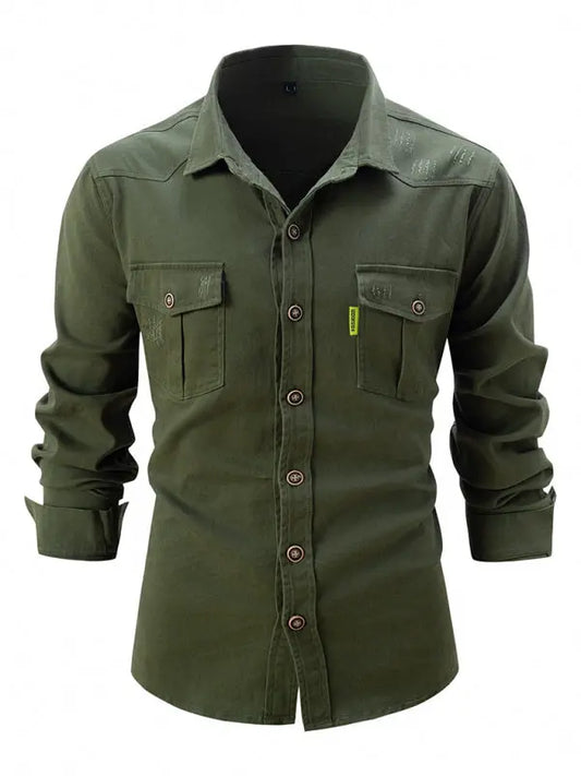 Men's Casual Fashion Business Long Sleeve Shirt - keithfowlerclothing