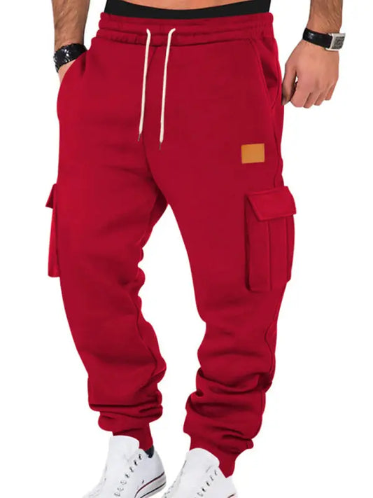 Men's casual sports multi-pocket workwear sweatpants - keithfowlerclothing