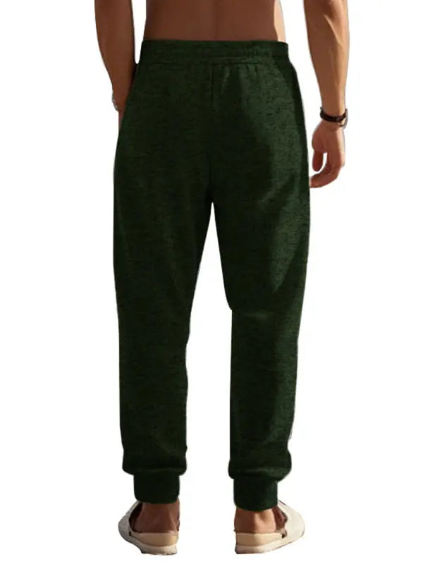 Men's sports trousers casual cationic sweatpants zipper cuffs slim fit sweatpants - keithfowlerclothing