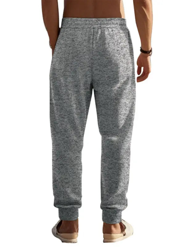Men's sports trousers casual cationic sweatpants zipper cuffs slim fit sweatpants - keithfowlerclothing