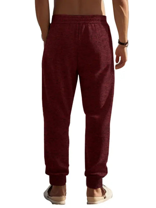 Men's sports trousers casual cationic sweatpants zipper cuffs slim fit sweatpants - keithfowlerclothing