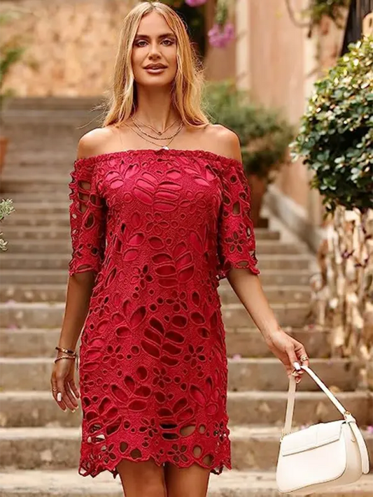 New casual tube top one shoulder hollow dress - keithfowlerclothing
